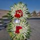 A two-tier classic funeral wreath-c