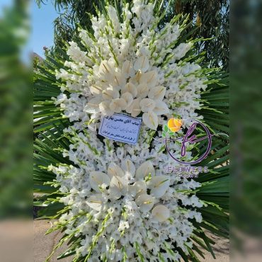 A two-tier classic funeral wreath-d